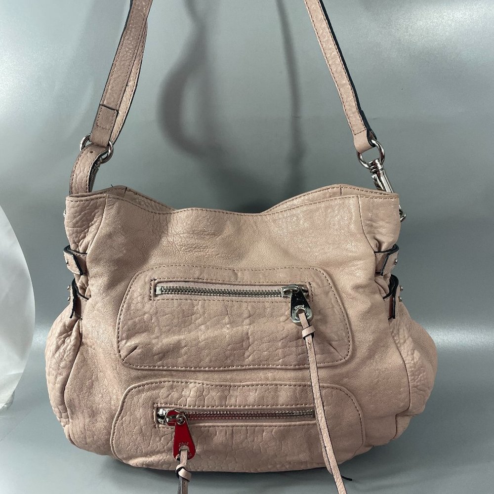 Joelle Hawkens by Treesje Chalky Pink Mauve Leather Shoulder Bag
